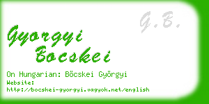 gyorgyi bocskei business card