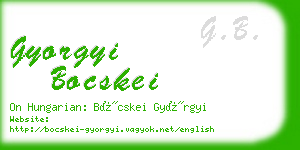 gyorgyi bocskei business card